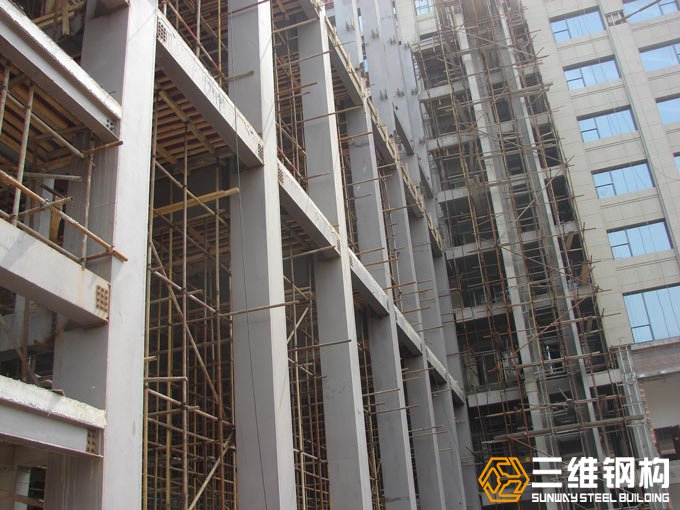 山東三維鋼結構公司建造的濟南空軍招待所鋼結構改建工程效果圖